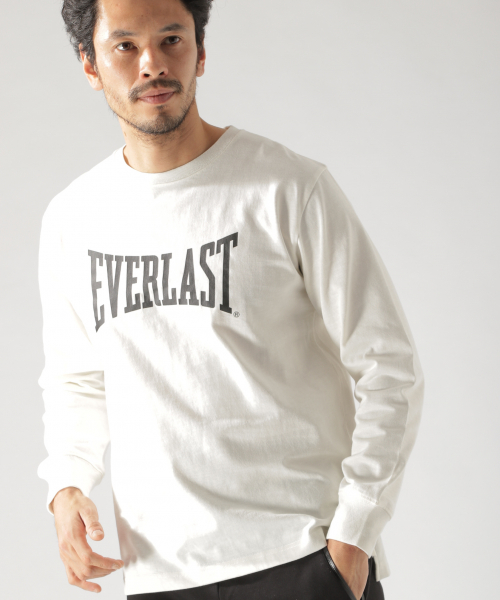 EVERLAST(スポーツ・ライフスタイル)(エバーラスト)の「EVERLAST(エバーラスト)】別注OE L/ST(Tシャツ/カットソー・メンズ・ホワイト/ブラック/グレー・SMALL/MEDIUM/LARGE)」の1枚目の写真