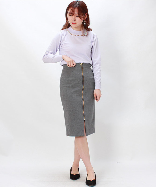 TRUDEA(トルディア)の「(日本製)ストレッチポンチ フロントファスナータイトスカート(スカート・レディース・ホワイト/チャコールグレー/ブラック/モカ・SMALL/MEDIUM/LARGE)」の17枚目の写真