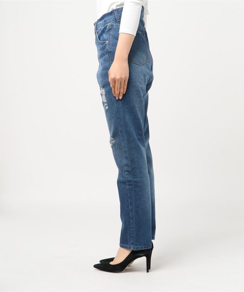 ダメージ加工デニムパンツ ダメージ加工デニムパンツ