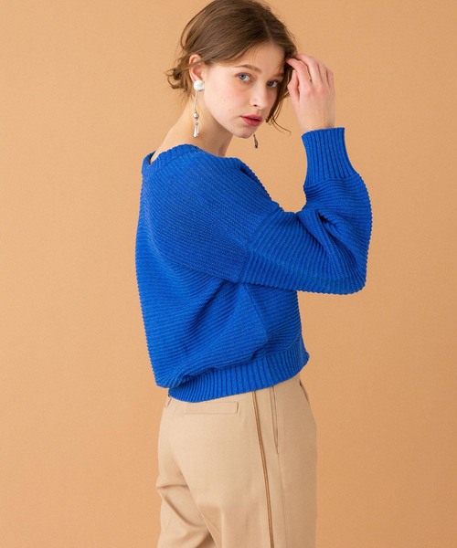 UNITED TOKYO（ユナイテッドトウキョウ）の「バルキーショートカーディガン（カーディガン/ボレロ・レディース・ホワイト/ブラック/ブルー・1）」の13枚目の写真