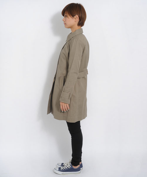 MILKFED.(ミルクフェド)の「HANDSOME SPRING COAT(トレンチコート・レディース・ベージュ/カーキ/ネイビー・SMALL/MEDIUM)」の4枚目の写真