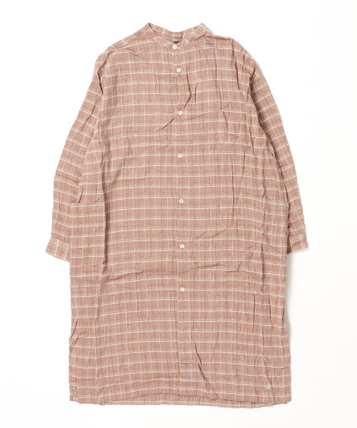 ALDIES(アールディーズ)の「Skills Long Shirt / スキルスロングシャツ(ワンピース・レディース・ブラウン/グレー・FREE)」の6枚目の写真