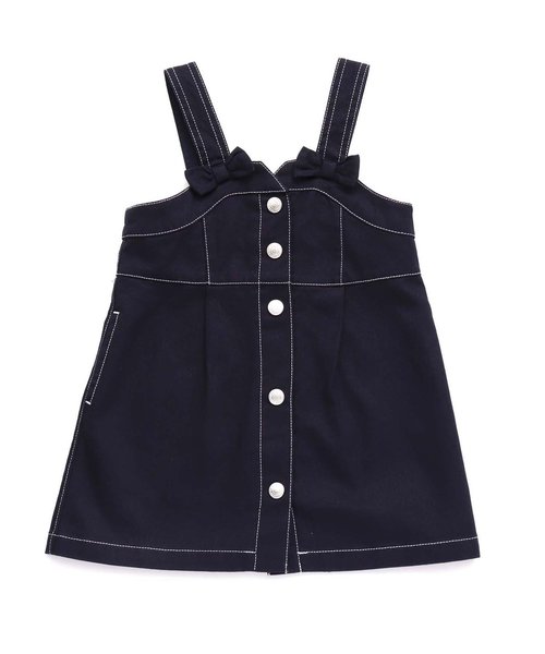 apres les cours(アプレレクール)の「ビスチェジャンスカ(ジャンパースカート・キッズ・ネイビー/オフホワイト・80/90/120/130/140/100/110)」の11枚目の写真