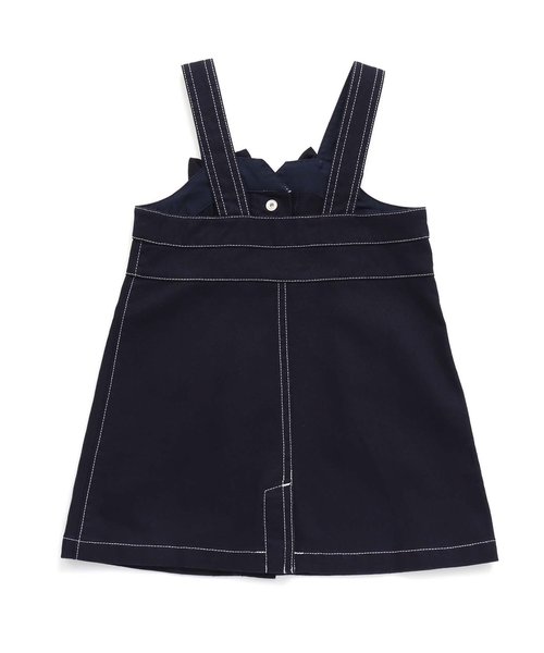 apres les cours(アプレレクール)の「ビスチェジャンスカ(ジャンパースカート・キッズ・ネイビー/オフホワイト・80/90/120/130/140/100/110)」の12枚目の写真
