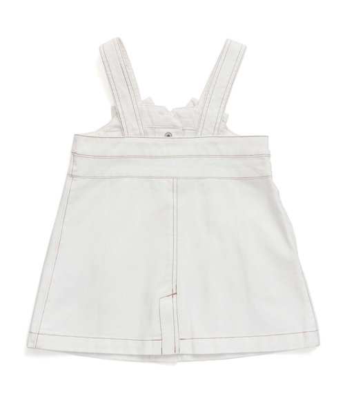 apres les cours(アプレレクール)の「ビスチェジャンスカ(ジャンパースカート・キッズ・ネイビー/オフホワイト・80/90/120/130/140/100/110)」の10枚目の写真