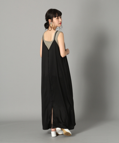 LOWRYS FARM(ローリーズファーム)の「サテンキャミワンピース 833088(ワンピース・レディース・ブラック/グリーン/アイボリー・FREE)」の12枚目の写真