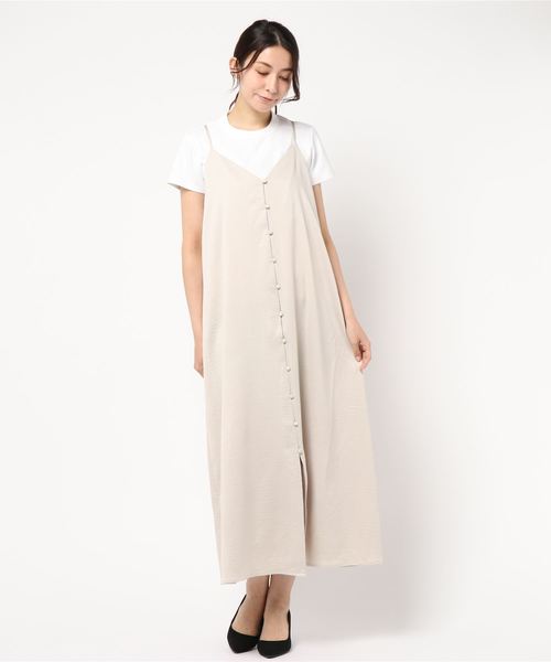 LOWRYS FARM(ローリーズファーム)の「サテンキャミワンピース 833088(ワンピース・レディース・ブラック/グリーン/アイボリー・FREE)」の13枚目の写真