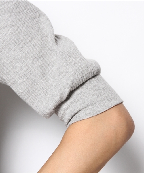 one after another NICE CLAUP（ワンアフターアナザーナイスクラップ）の「【ナイスクラップ】テレコハイネックプルオーバー（Tシャツ/カットソー・レディース・アイボリー/ピンク/ミント/グレー/ブラック・FREE）」の8枚目の写真