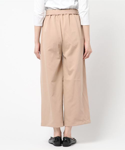 おしゃれスタ(オシャレスタ)の「シルケットポンチ ベルト付ギャザーPNT(LC)(その他パンツ・レディース・ベージュ/ネイビー/カーキ/ピンク・FREE)」の5枚目の写真