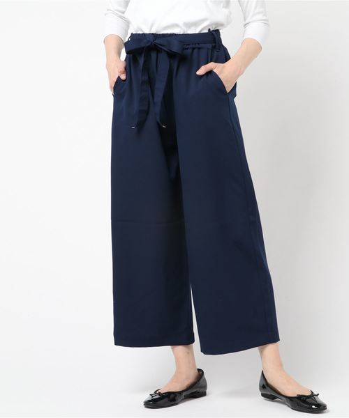 おしゃれスタ(オシャレスタ)の「シルケットポンチ ベルト付ギャザーPNT(LC)(その他パンツ・レディース・ベージュ/ネイビー/カーキ/ピンク・FREE)」の9枚目の写真