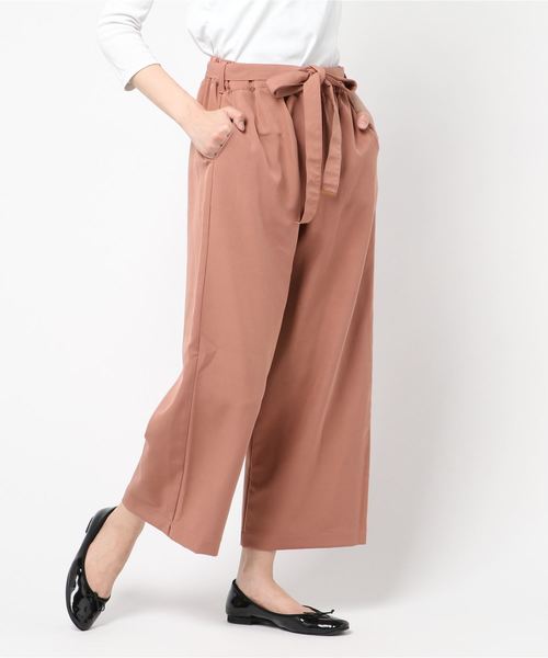 おしゃれスタ(オシャレスタ)の「シルケットポンチ ベルト付ギャザーPNT(LC)(その他パンツ・レディース・ベージュ/ネイビー/カーキ/ピンク・FREE)」の10枚目の写真