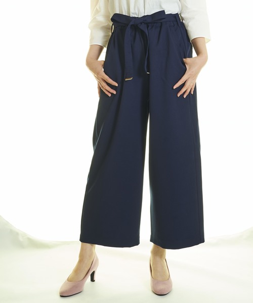 おしゃれスタ(オシャレスタ)の「シルケットポンチ ベルト付ギャザーPNT(LC)(その他パンツ・レディース・ベージュ/ネイビー/カーキ/ピンク・FREE)」の14枚目の写真