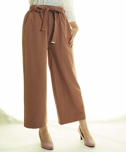おしゃれスタ(オシャレスタ)の「シルケットポンチ ベルト付ギャザーPNT(LC)(その他パンツ・レディース・ベージュ/ネイビー/カーキ/ピンク・FREE)」の17枚目の写真