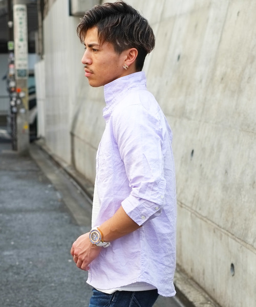 GOSTAR DE FUGA(ゴスタール ジフーガ)の「ハードマンズリネン7分シャツ(シャツ/ブラウス・メンズ・ホワイト/ライトブルー/ダークブルー/ライトパープル/オレンジ・M/L/XL)」の14枚目の写真