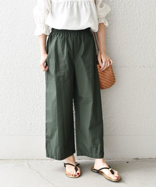 liflattie ships(リフラティ シップス)の「liflattie ships:イージークロップドパンツ◇(その他パンツ・レディース・チャコールグレー/ナチュラル/グリーン・SMALL/MEDIUM)」の9枚目の写真