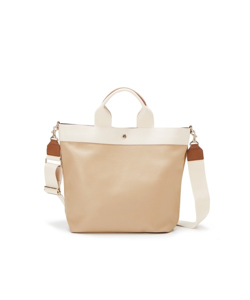 Breath TOPKAPI(ブレストプカピ)の「【WEB限定】【VERY 10月号掲載】【Breath TOPKAPI /ブレス トプカピ】【A4対応】【撥水】リプル 縦型 ショルダー付き トートバッグ(トートバッグ・レディース・ブラック/オフホワイト/ライトベージュ/ロイヤルブルー/グレイッシュベージュ/カーキブラウン/ライトグリーン/チャコールグレー/ベージュ系その他2/ベージュ系/クリーム・FREE)」の10枚目の写真