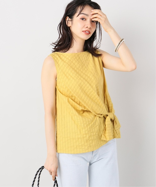 B.C STOCK（ベーセーストック）の「カラミストライプノースリブラウス（シャツ/ブラウス・レディース・ホワイト/ブラック/イエロー・FREE）」の3枚目の写真