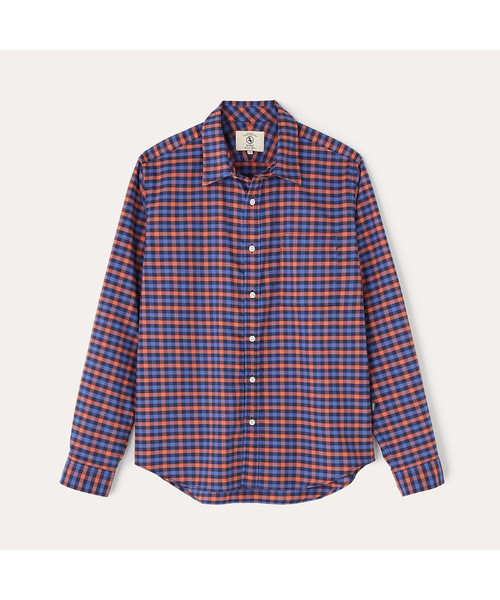 AIGLE(エーグル)の「吸水速乾 オックスフォード 長袖チェックシャツ(シャツ/ブラウス・メンズ・ブルー/ダークネイビー・MEDIUM/LARGE/SMALL/X-LARGE)」の7枚目の写真