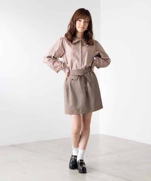 WEGO(ウィゴー)の「WEGO/ビッグカラーパールボタンブラウス(シャツ/ブラウス・レディース・パープル/ホワイト/ライトブラウン/ブラック系その他2・FREE)」の13枚目の写真