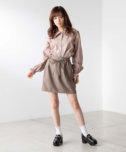 WEGO(ウィゴー)の「WEGO/ビッグカラーパールボタンブラウス(シャツ/ブラウス・レディース・パープル/ホワイト/ライトブラウン/ブラック系その他2・FREE)」の10枚目の写真