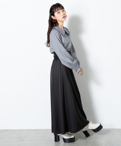 WEGO(ウィゴー)の「WEGO/ビッグカラーパールボタンブラウス(シャツ/ブラウス・レディース・パープル/ホワイト/ライトブラウン/ブラック系その他2・FREE)」の21枚目の写真