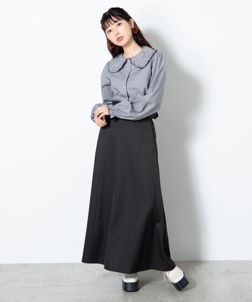 WEGO(ウィゴー)の「WEGO/ビッグカラーパールボタンブラウス(シャツ/ブラウス・レディース・パープル/ホワイト/ライトブラウン/ブラック系その他2・FREE)」の22枚目の写真