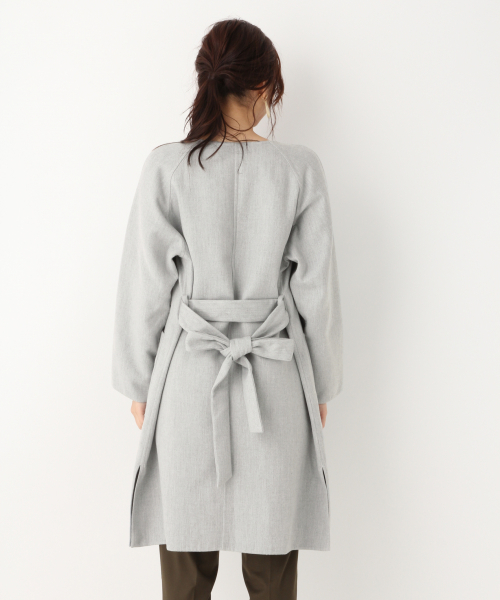 GLOBAL WORK(グローバルワーク)の「Wフェイス着流しコート/834482(その他アウター・レディース・ライトグレー/ベージュ・FREE)」の6枚目の写真