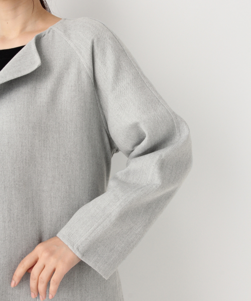 GLOBAL WORK(グローバルワーク)の「Wフェイス着流しコート/834482(その他アウター・レディース・ライトグレー/ベージュ・FREE)」の10枚目の写真