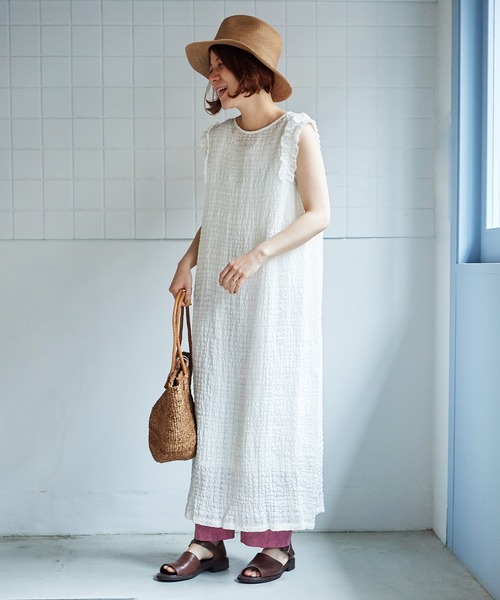 シャドウーサッカーチェック フリルワンピース ワンピース Bulle De ワンピース ドレス ワンピース Savon ビュルデサボン のファッション De