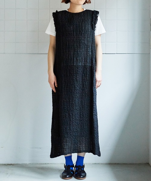 シャドウーサッカーチェック フリルワンピース ワンピース Bulle De ワンピース ドレス ワンピース Savon ビュルデサボン のファッション De