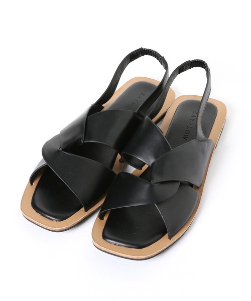 BAYFLOW（ベイフロー）の「クロスサンダル（サンダル・レディース・ブラック/オフホワイト・SMALL/MEDIUM/LARGE）」の10枚目の写真