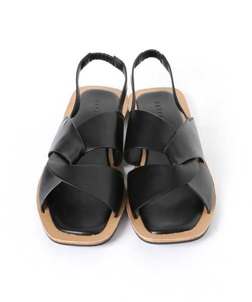 BAYFLOW（ベイフロー）の「クロスサンダル（サンダル・レディース・ブラック/オフホワイト・SMALL/MEDIUM/LARGE）」の4枚目の写真