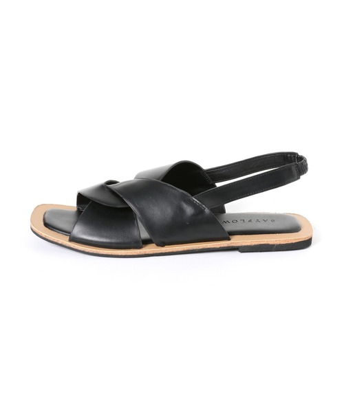 BAYFLOW（ベイフロー）の「クロスサンダル（サンダル・レディース・ブラック/オフホワイト・SMALL/MEDIUM/LARGE）」の9枚目の写真