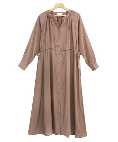 andme（アンドミー）の「サテンスキッパー長袖シャツワンピース（シャツワンピース・レディース・カーキ/モカ/グレー系その他/ブラック・M）」の20枚目の写真