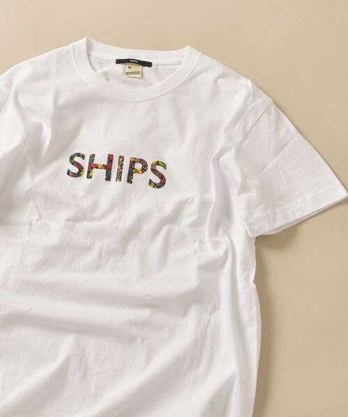 SHIPS（シップス）の「SC: SHIPS ロゴ ペイズリー/フラワー/レオパード柄 Tシャツ（Tシャツ/カットソー・メンズ・ホワイト/ブラック/ネイビー/オフホワイト/ダークブルー/アイボリー・S/M/L/XL/XXL）」の3枚目の写真