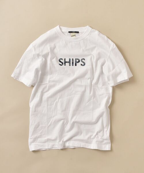 SHIPS（シップス）の「SC: SHIPS ロゴ ペイズリー/フラワー/レオパード柄 Tシャツ（Tシャツ/カットソー・メンズ・ホワイト/ブラック/ネイビー/オフホワイト/ダークブルー/アイボリー・S/M/L/XL/XXL）」の11枚目の写真