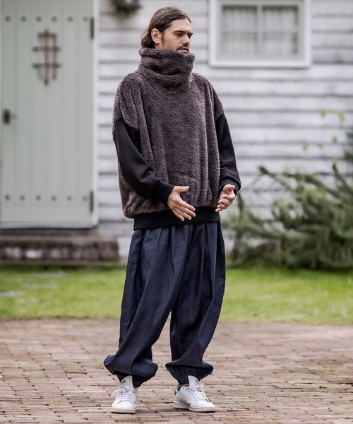 CAMBIO（カンビオ）の「mp8266-Balloon Denim Easy Pants パンツ（デニムパンツ・メンズ・ブラック/インディゴブルー・M/S/L）」の5枚目の写真