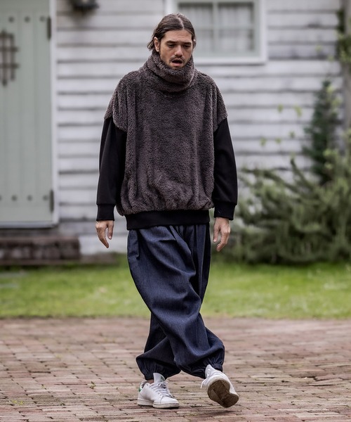 CAMBIO（カンビオ）の「mp8266-Balloon Denim Easy Pants パンツ（デニムパンツ・メンズ・ブラック/インディゴブルー・M/S/L）」の6枚目の写真