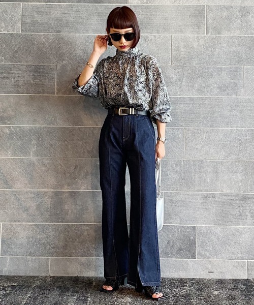 PAGEBOY(ページボーイ)の「モードペイズリーブラウス(シャツ/ブラウス・レディース・ブラック/ブラウン・FREE)」の6枚目の写真