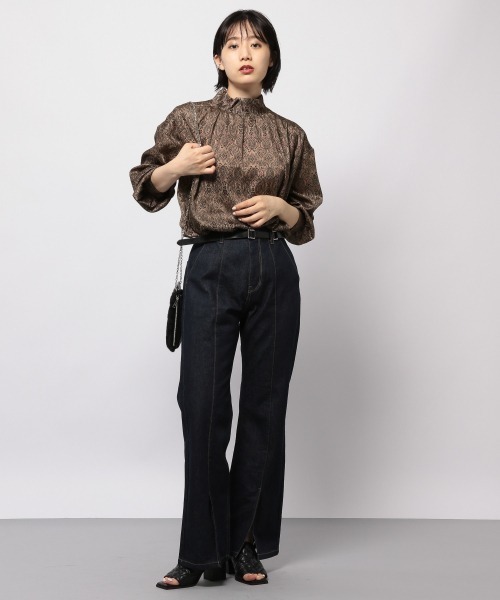 PAGEBOY(ページボーイ)の「モードペイズリーブラウス(シャツ/ブラウス・レディース・ブラック/ブラウン・FREE)」の7枚目の写真