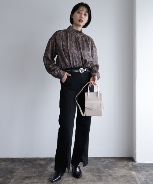 PAGEBOY(ページボーイ)の「モードペイズリーブラウス(シャツ/ブラウス・レディース・ブラック/ブラウン・FREE)」の17枚目の写真