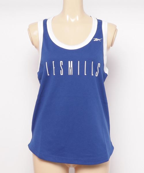 Reebok(リーボック)の「レズミルズR スリーブレス Tシャツ / Les MillsR Sleeveless Tee(タンクトップ・レディース・ブルー/グレー・SMALL/MEDIUM/LARGE/X-LARGE/XX-LARGE/X-SMALL)」の5枚目の写真