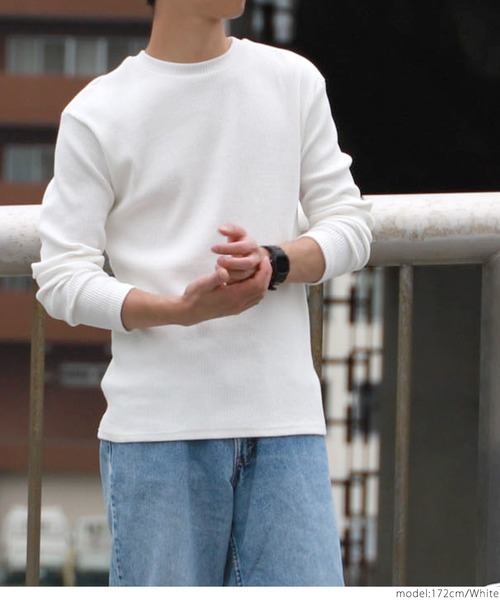 coca(coca)(コカ)の「リブTシャツ(Tシャツ/カットソー・メンズ・ホワイト/ブラック・ONE SIZE)」の12枚目の写真