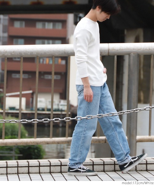coca(coca)(コカ)の「リブTシャツ(Tシャツ/カットソー・メンズ・ホワイト/ブラック・ONE SIZE)」の11枚目の写真