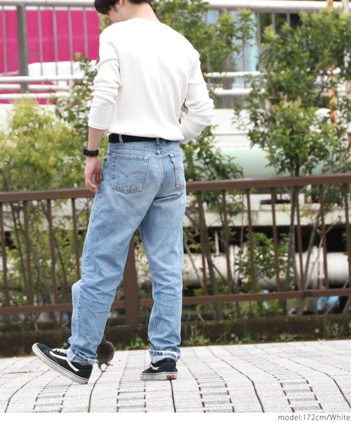 coca(coca)(コカ)の「リブTシャツ(Tシャツ/カットソー・メンズ・ホワイト/ブラック・ONE SIZE)」の7枚目の写真