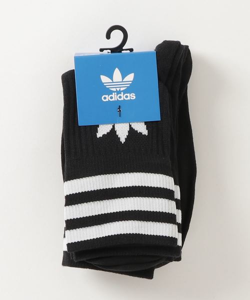 adidas Originals(アディダスオリジナルス)の「adidas Originals/アディダス オリジナルス MID CUT CREW SOCKS 3P/ミッドカット クルーソックス 3P(ソックス/靴下・メンズ・ホワイト×ブラック/ブラック×ホワイト・S/M/L)」の5枚目の写真