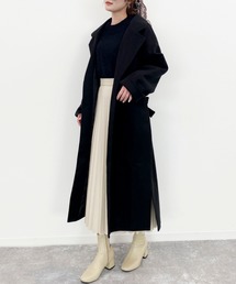 ベルト付ロングコート