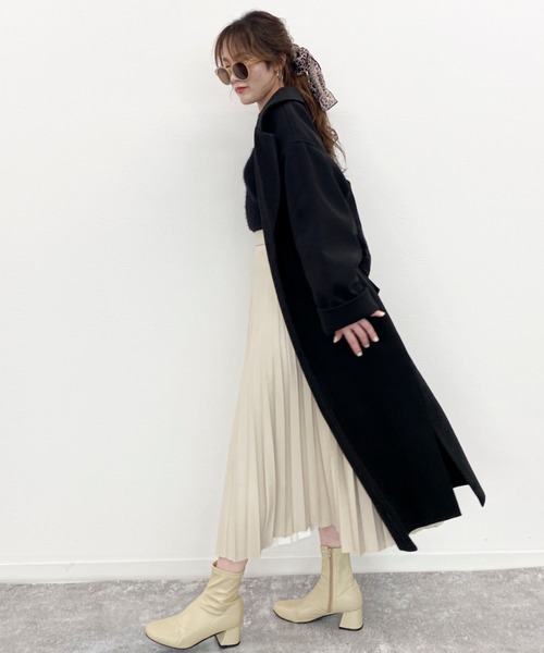 EPIMI E'PIMMY(エピミエピミー)の「ベルト付ロングコート(チェスターコート・レディース・ブラック/ベージュ/モカ/ミント/アイボリー・MEDIUM)」の15枚目の写真