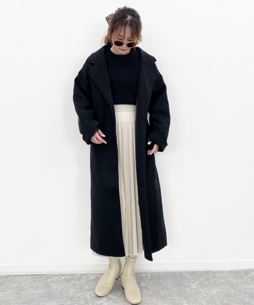 EPIMI E'PIMMY(エピミエピミー)の「ベルト付ロングコート(チェスターコート・レディース・ブラック/ベージュ/モカ/ミント/アイボリー・MEDIUM)」の21枚目の写真