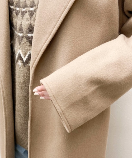 EPIMI E'PIMMY(エピミエピミー)の「ベルト付ロングコート(チェスターコート・レディース・ブラック/ベージュ/モカ/ミント/アイボリー・MEDIUM)」の17枚目の写真